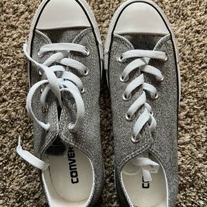 Converse Gray Glitter- NEVER WORN